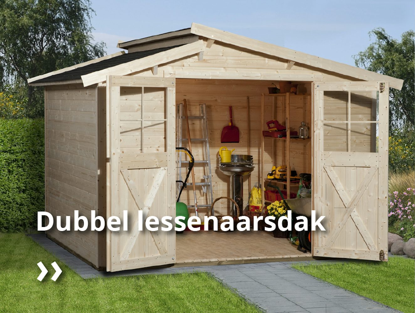 Dubbel lessenaarsdak