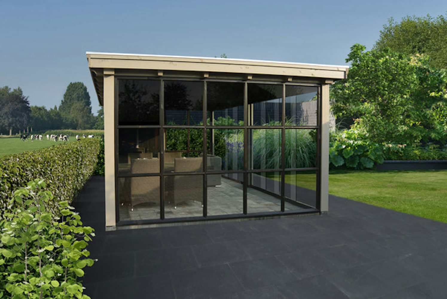 Steel look raammodules