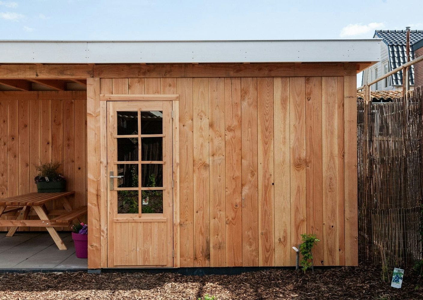 Blokhut aankleding tuin decoratie douglas