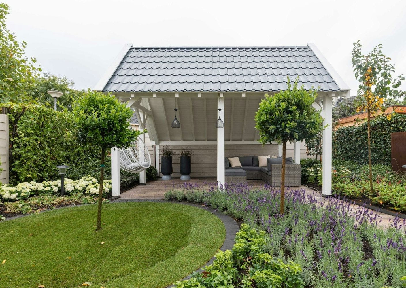 Kapschuur Excellent &acirc; vuren wit tuin loungeset