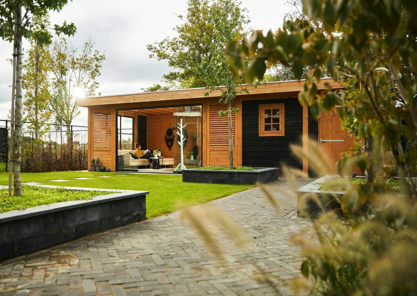 Buitenverblijf Comfort douglas aankleding tuin decoratie