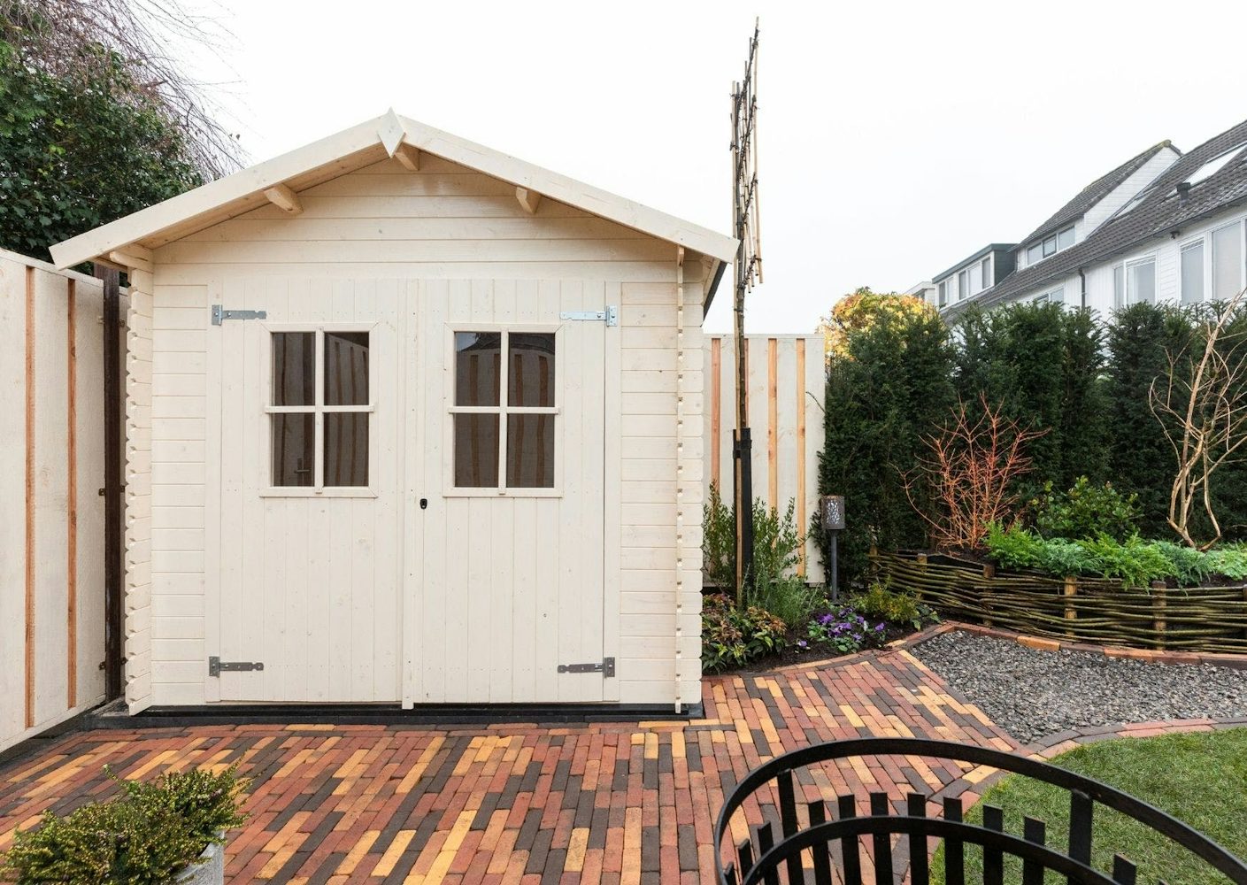 Blokhut aankleding tuin decoratie douglas