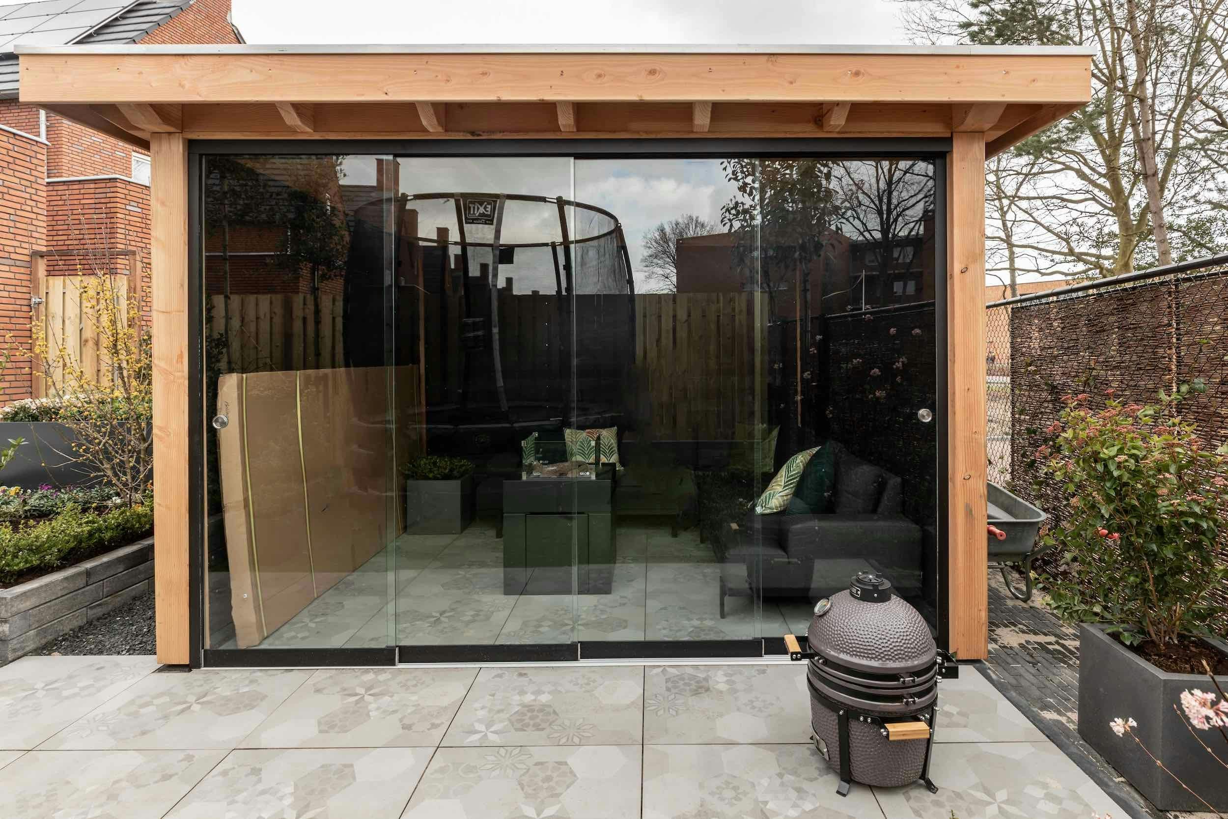 Buitenverblijf Prestige â douglas moderne glazen deuren