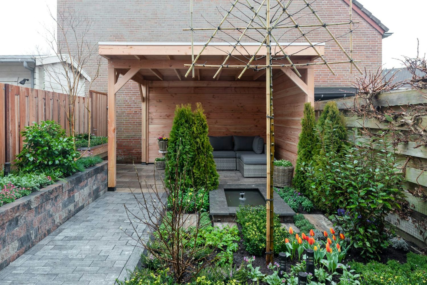 Tuin overkapping 4x4 m