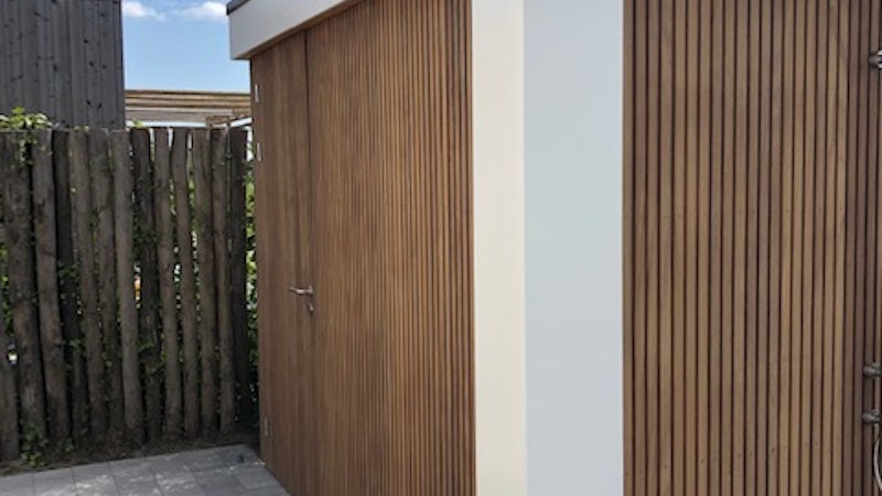 Verona familie van Doorn 1 duurzaam hout thermowood milieubewust buitenverblijf