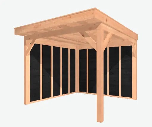 Overkapping met wanden hout NuBuiten