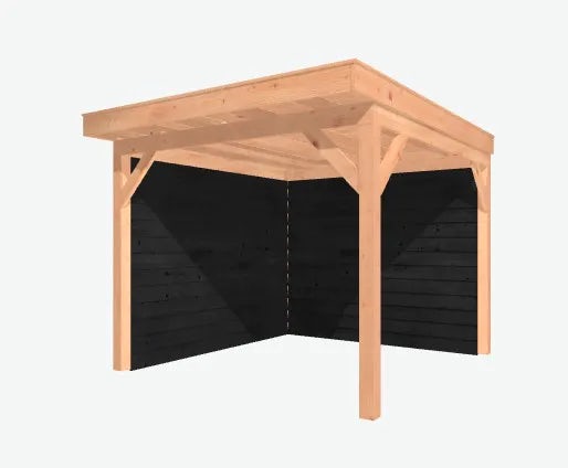Overkapping met wanden hout NuBuiten
