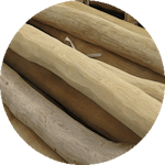 geschuurde ronde robinia paal voor speeltoestellen nubuiten houthandel hardinxveld-giessendam