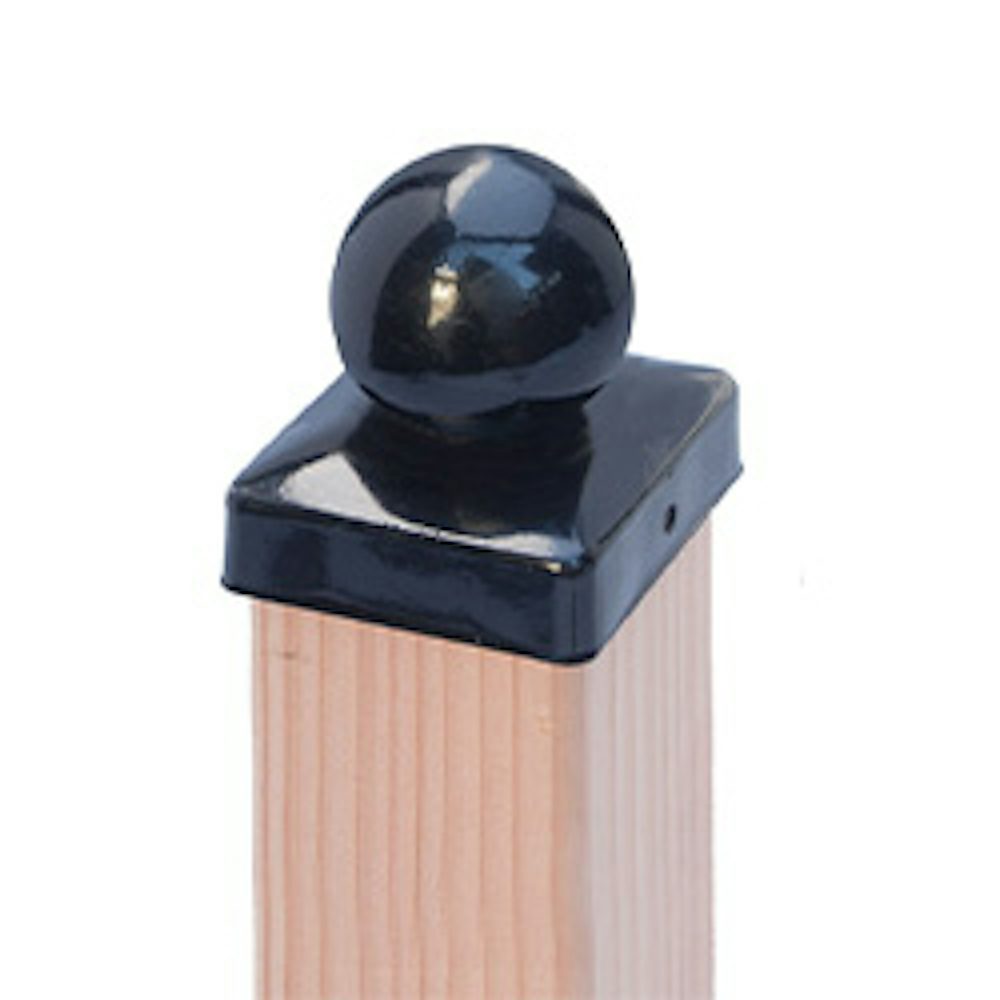 paalornament afdekkap paal zwart nubuiten