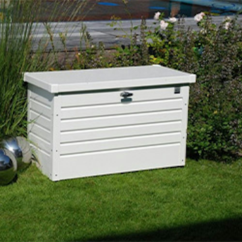 tuinkist opbergbox tuinkussens opbergkist tuin wit staal