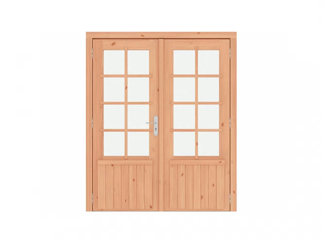 Dubbele blokhut deur douglas 8 ruits