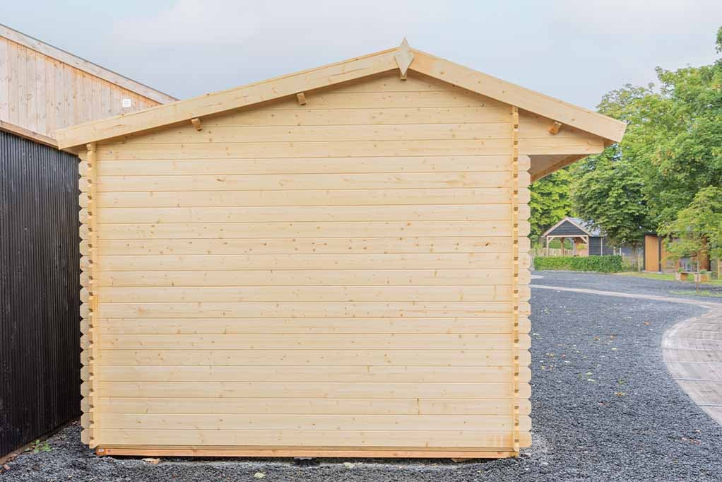 blokhut wanden plaatsen